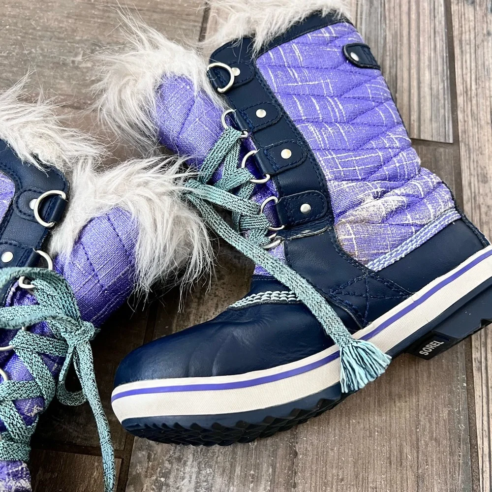 Sorel Kids Lavender and Black Winter Boots